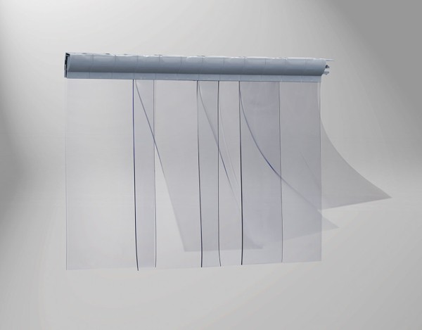 PVC Virenschutz Streifenvorhang Selbstmontage – grau